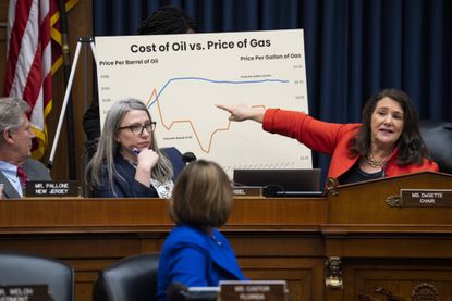 Rep. Diana DeGette (D-Colo.) makes opening remarks at a hearing on gas pump gouging