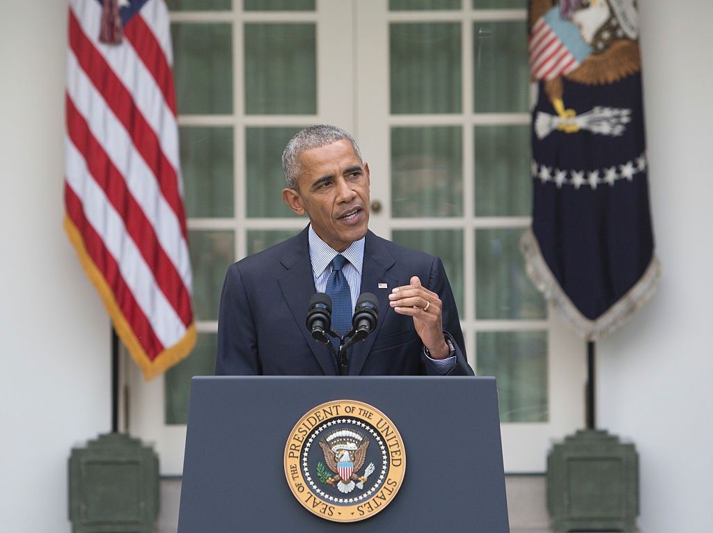 Here, President Obama talks about the Paris climate agreement on Oct. 5, 2016, at the White House in Washington, D.C.