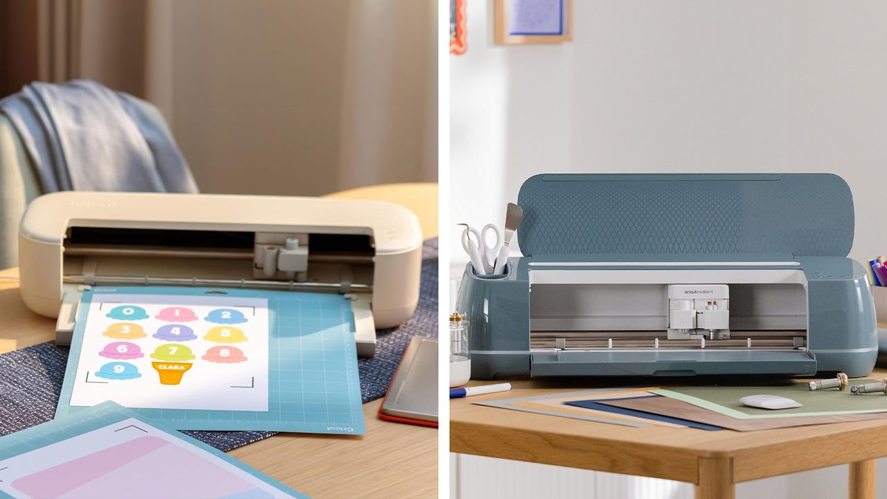 A digital crafting machine on a table