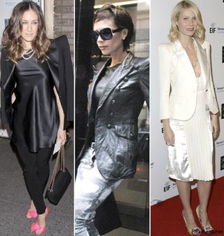 Sarah Jessica Parker, Victoria Beckham, Gwyneth Paltrow, celebrities in Balmain, fashion, Marie Claire