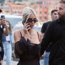 Kim Kardashian is seen on May 21, 2022 in Portofino, Italy