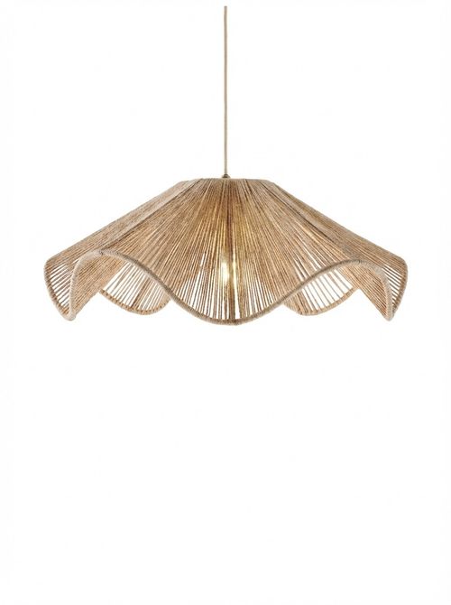 Wavy Layer Jute Easy-To-Fit Ceiling Lampshade