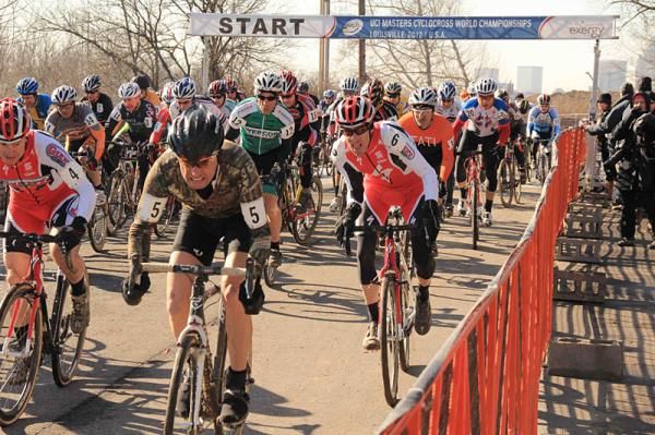 The start of the men's 55-59 race.