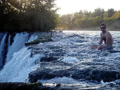 Yours truly on the waterfall.