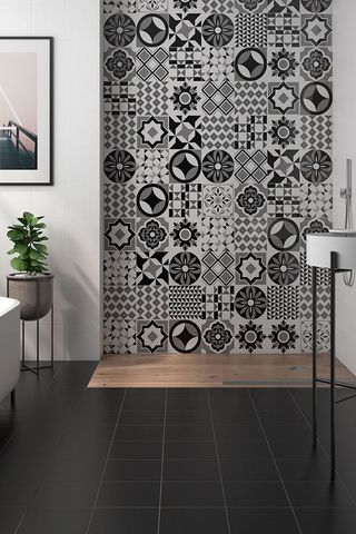 Vendome tiles from Crown tiles in patterned