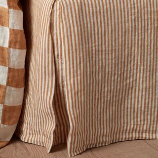 Orange stripe valance