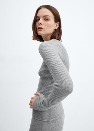 Ribbed Round-Neck Sweater - Women | Mango Usa