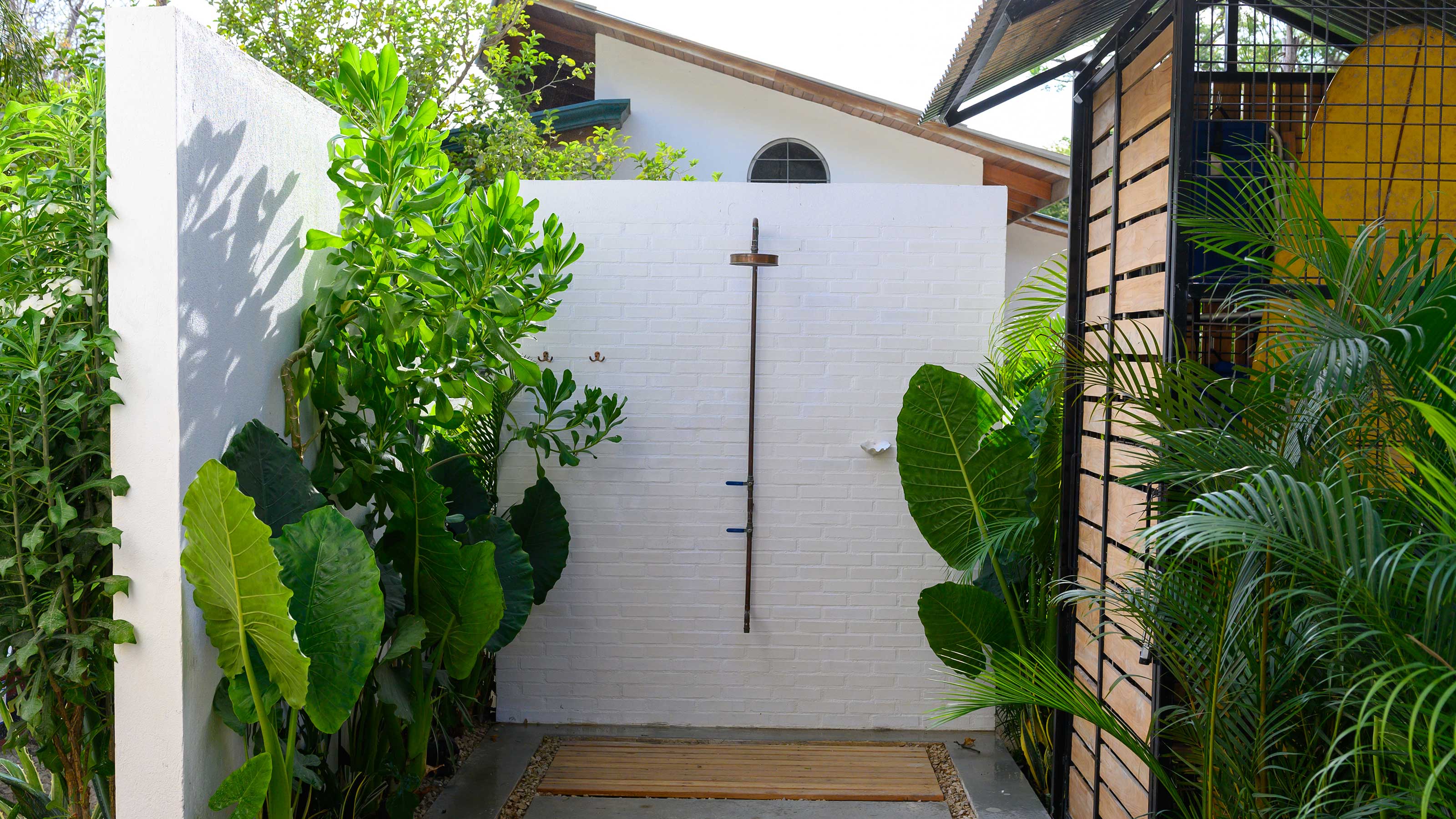 Have a refreshing outdoor shower after mowing the lawn