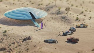 A spaceship from an episode of Love, Death + Robots Volume 4 on Netflix.