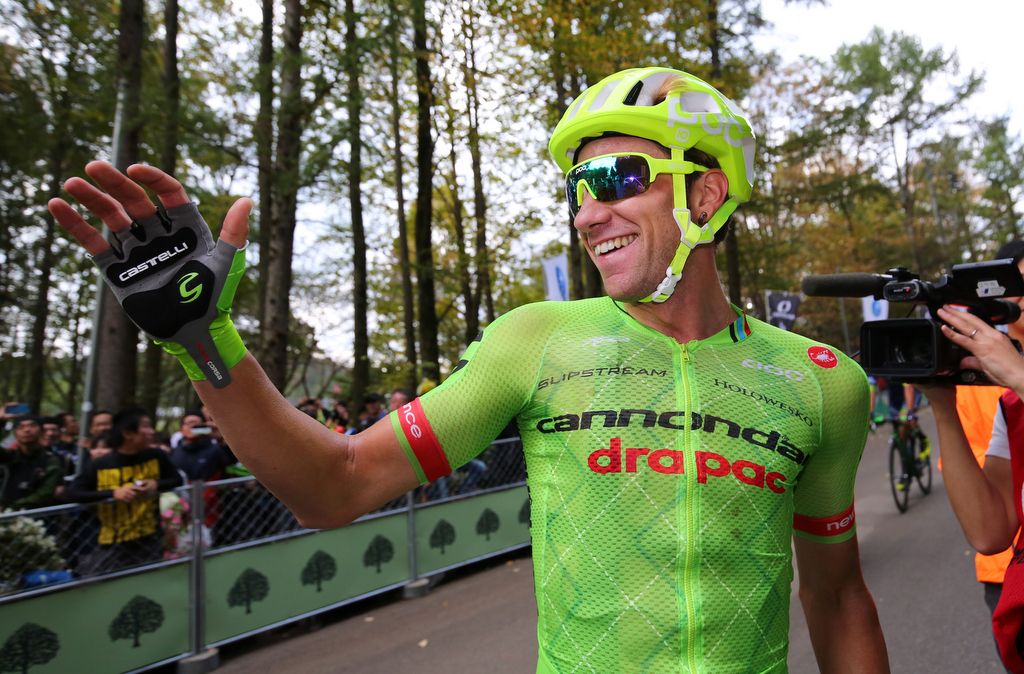 Celebration time for Davide Villella (Cannondale-Drapac)