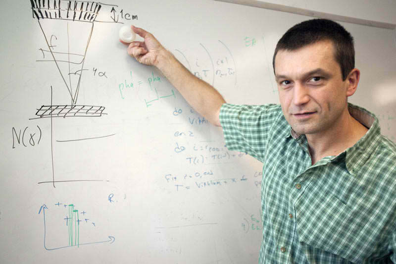 NASA scientist Maxim Markevitch is studying the feasibility of building a low-cost X-ray space telescope mirror from plastic tape and tightly rolling it like the Scotch tape in most homes and offices.