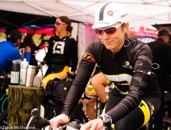 Christina Tamilio (Ladies First Racingf) warming up