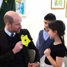 Prince William and Kate Middleton meet children during a visit to Wales in February 2026