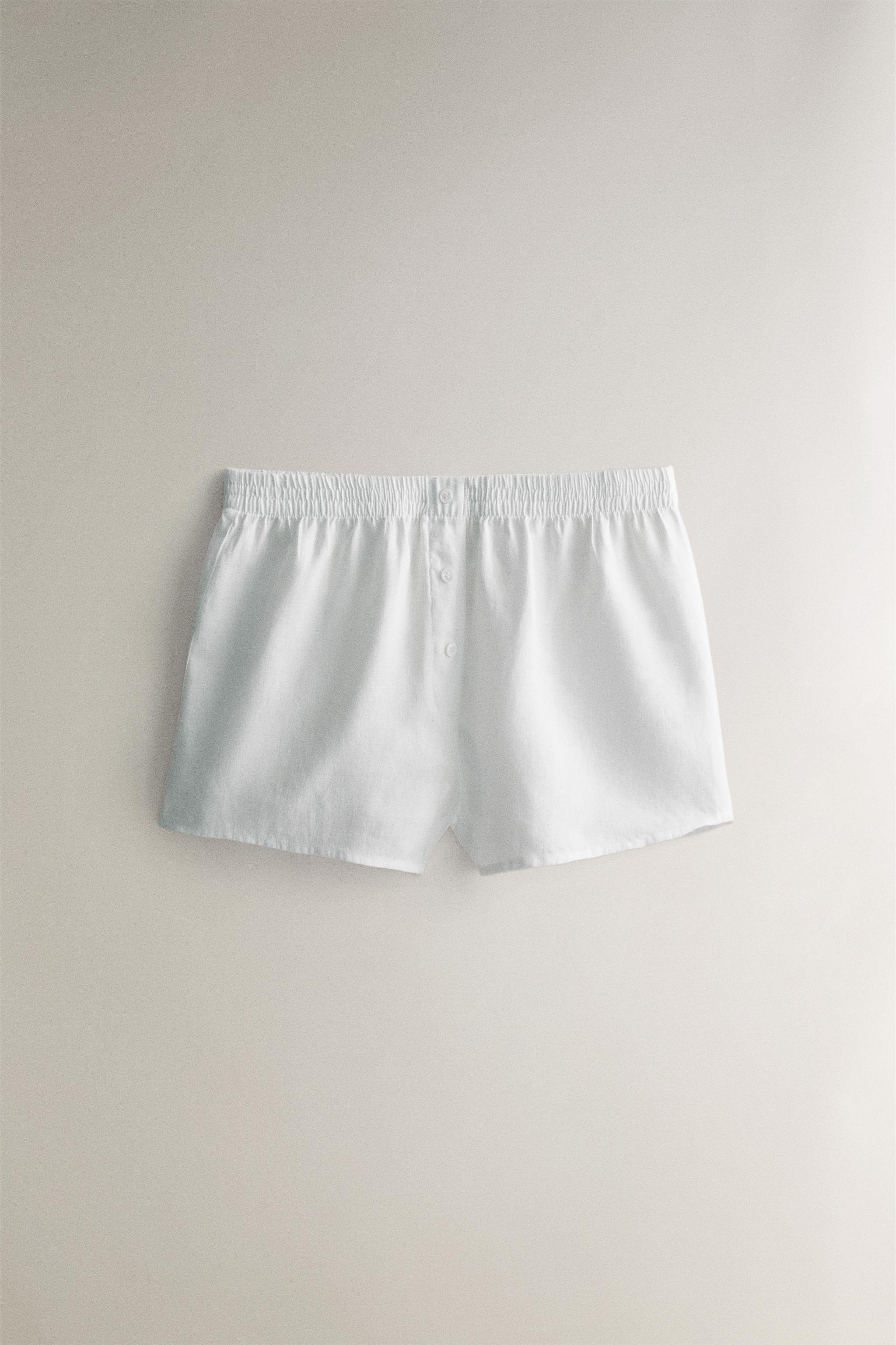 Linen Shorts With Buttons