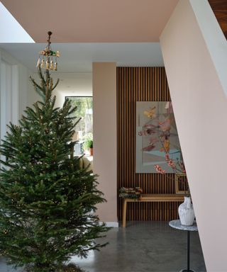 Christmas tree in hallway