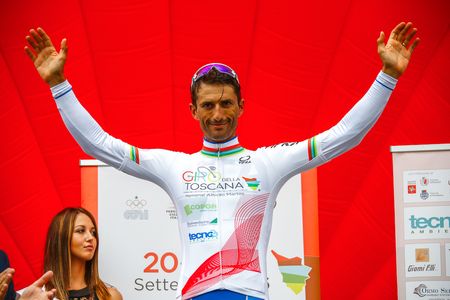 Daniele Bennati on the final Giro della Toscana podium