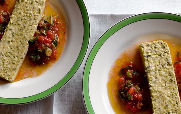 courgette terrine with tomato vinaigrette