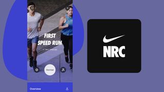 Nike Run Club app icon and example of a speed run from the app
