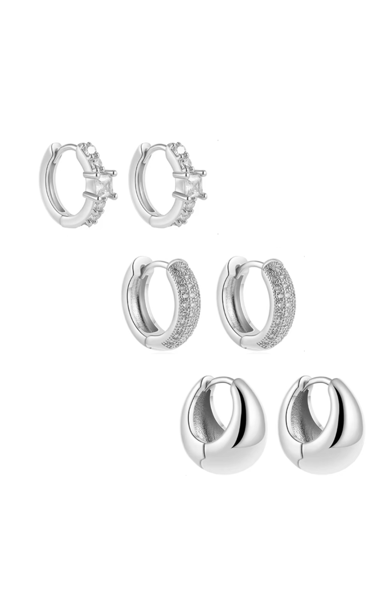 Dainty Huggie Hoop Earrings -3 Pairs