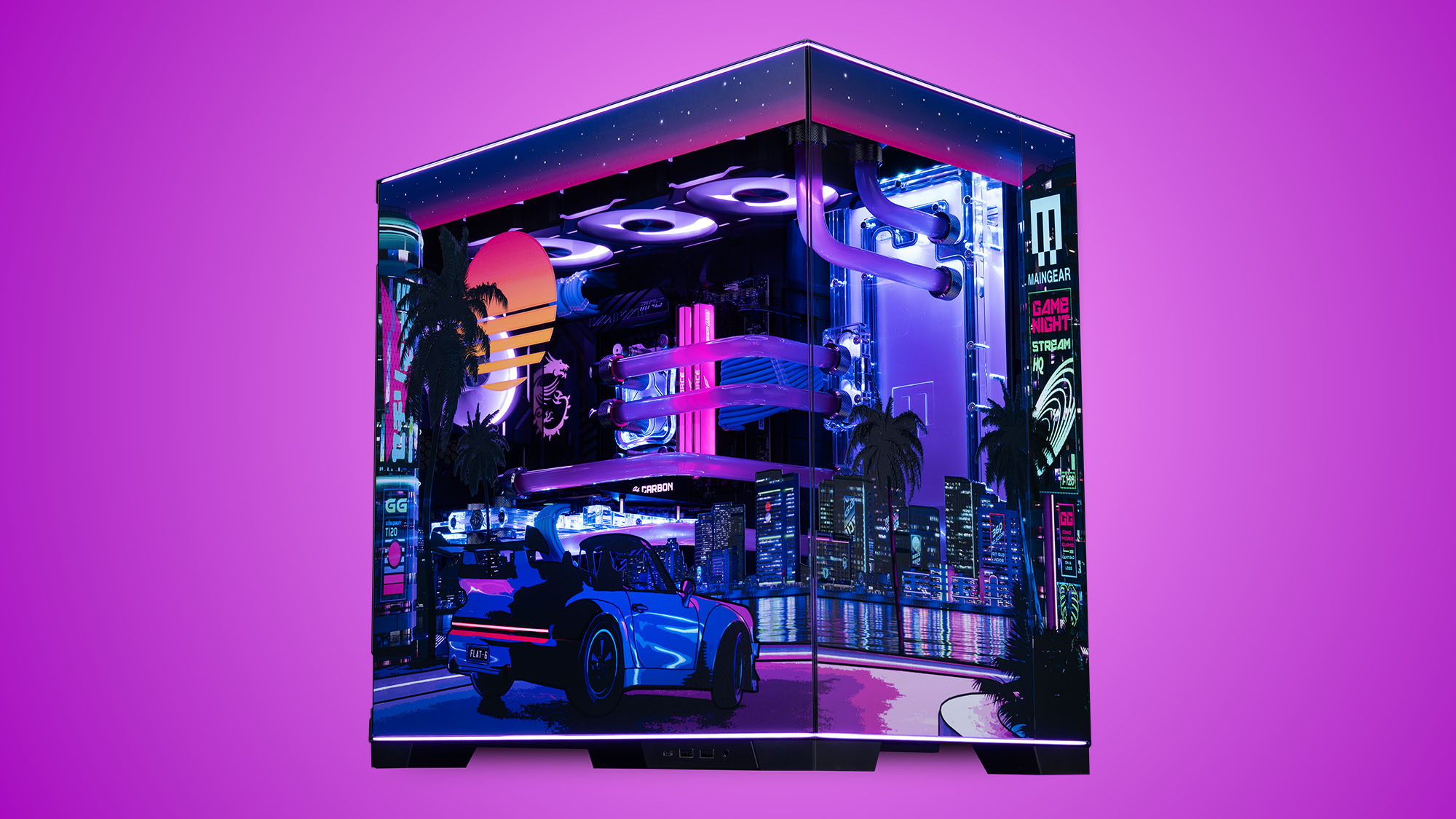 A Maingear Apex Rush Vaporware Drive gaming PC