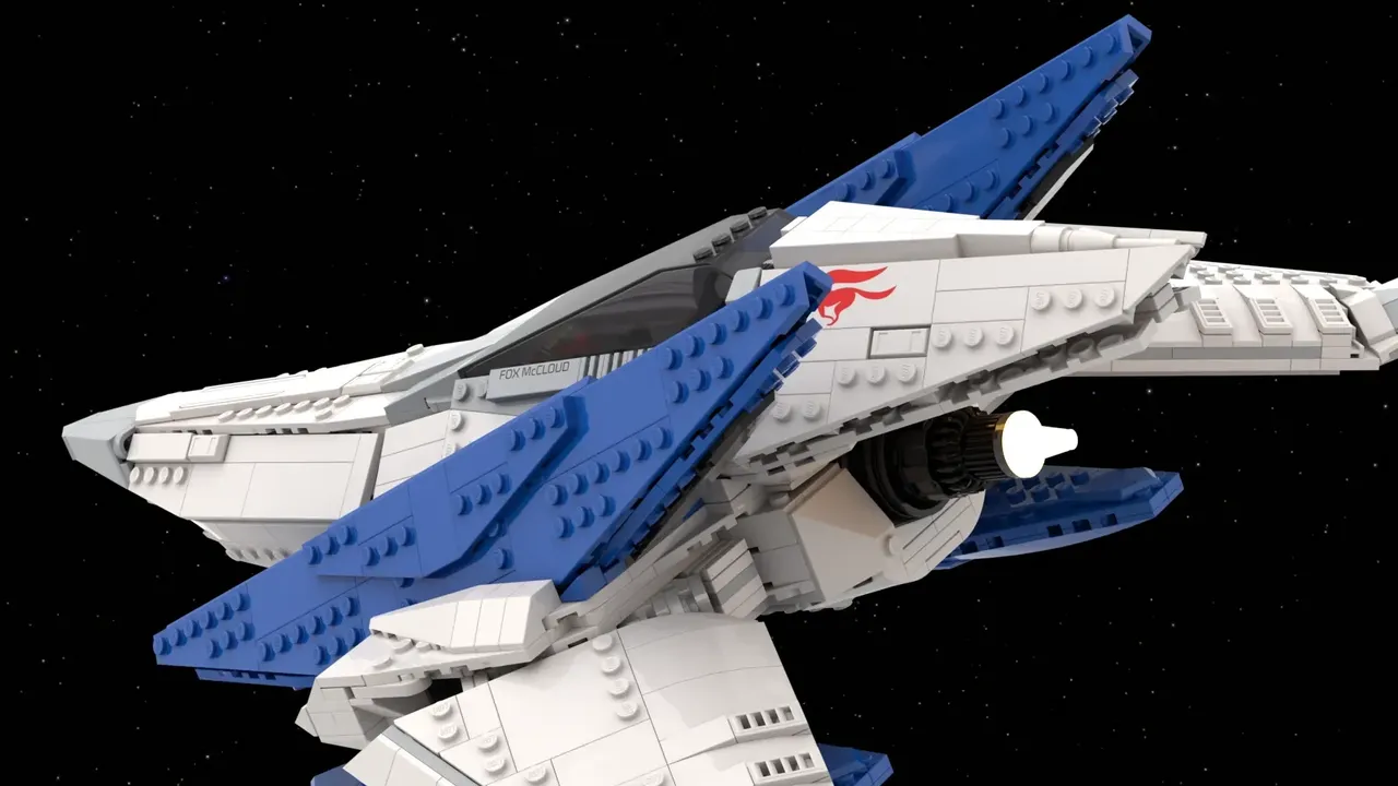 Star Fox Arwing Lego concept build by OfficierSerieuzePruik