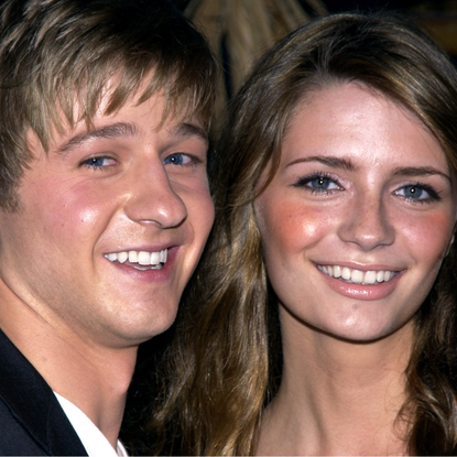 Benjamin McKenzie and Mischa Barton during Premiere Party for New FOX Show "The OC" in Santa Monica, California, United States.