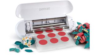 Image showing the machine in action and being used to create crafting flowers