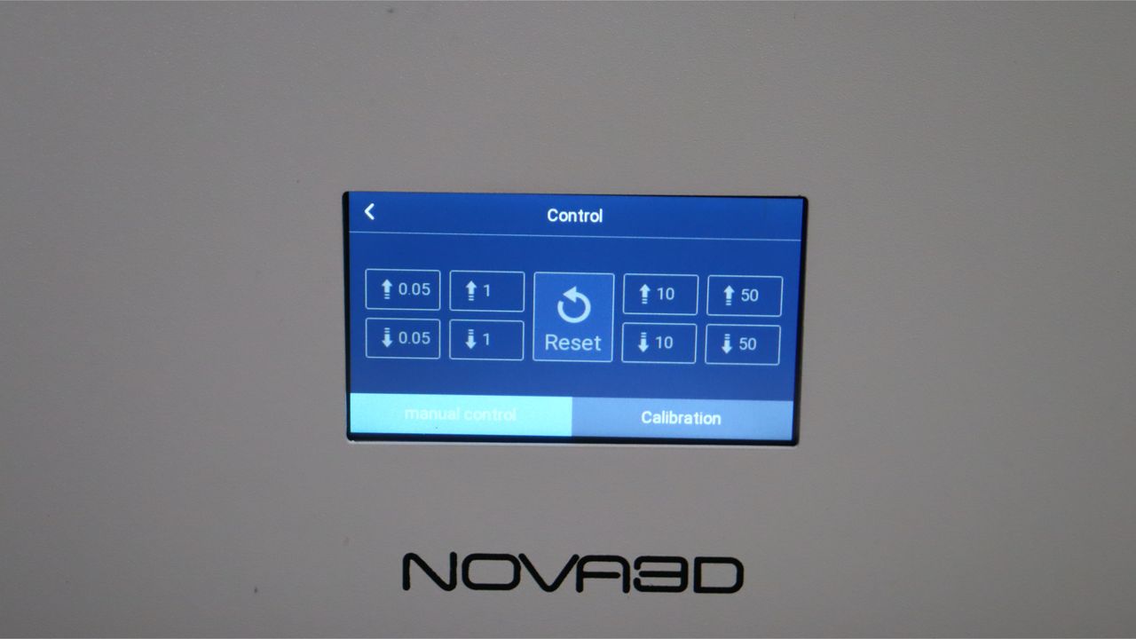 Nova3D Whale3 SE 3D printer-menu screen