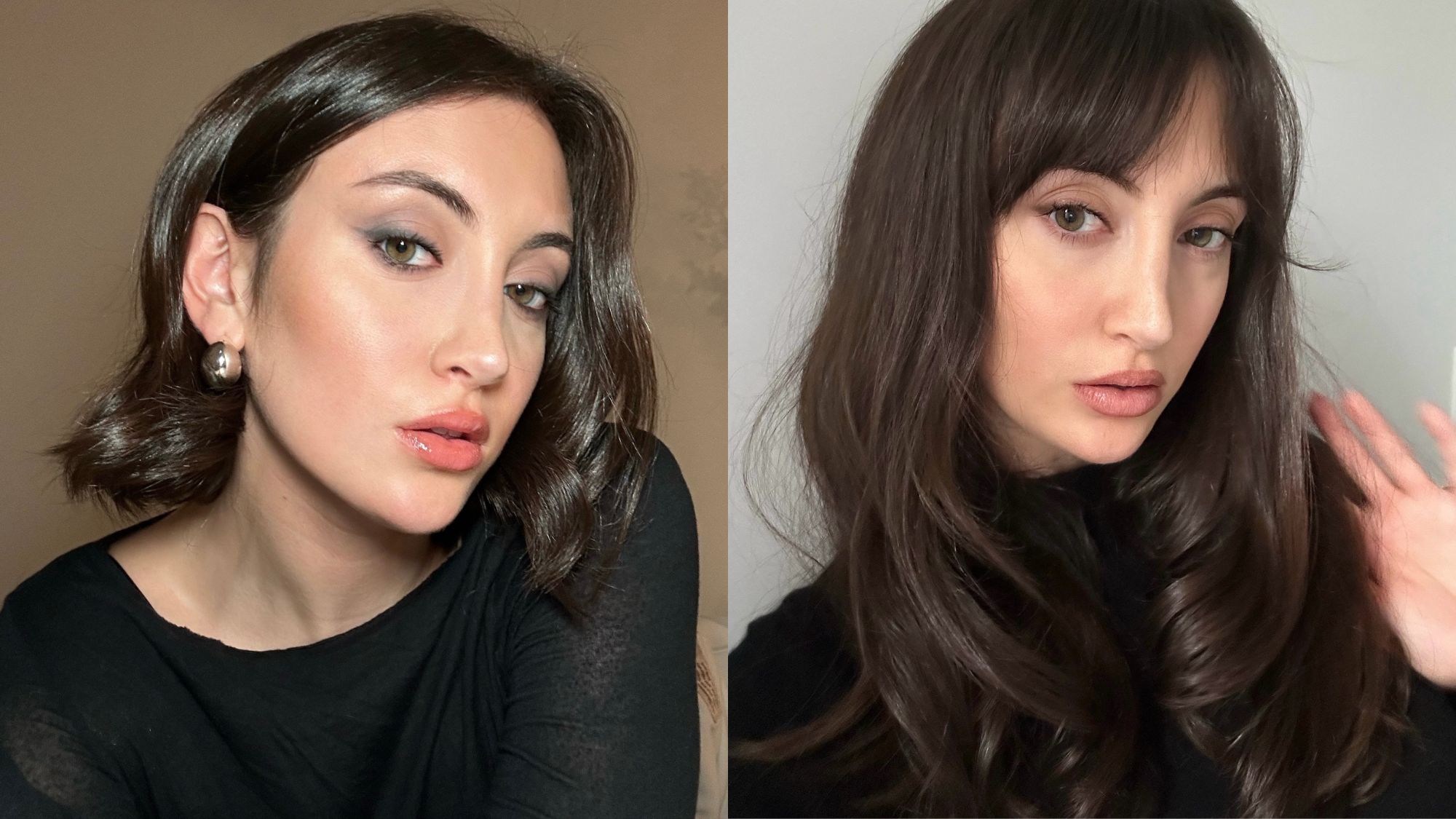 Who What Wear associate beauty editor Alyssa Brascia with shiny, glossy locks.