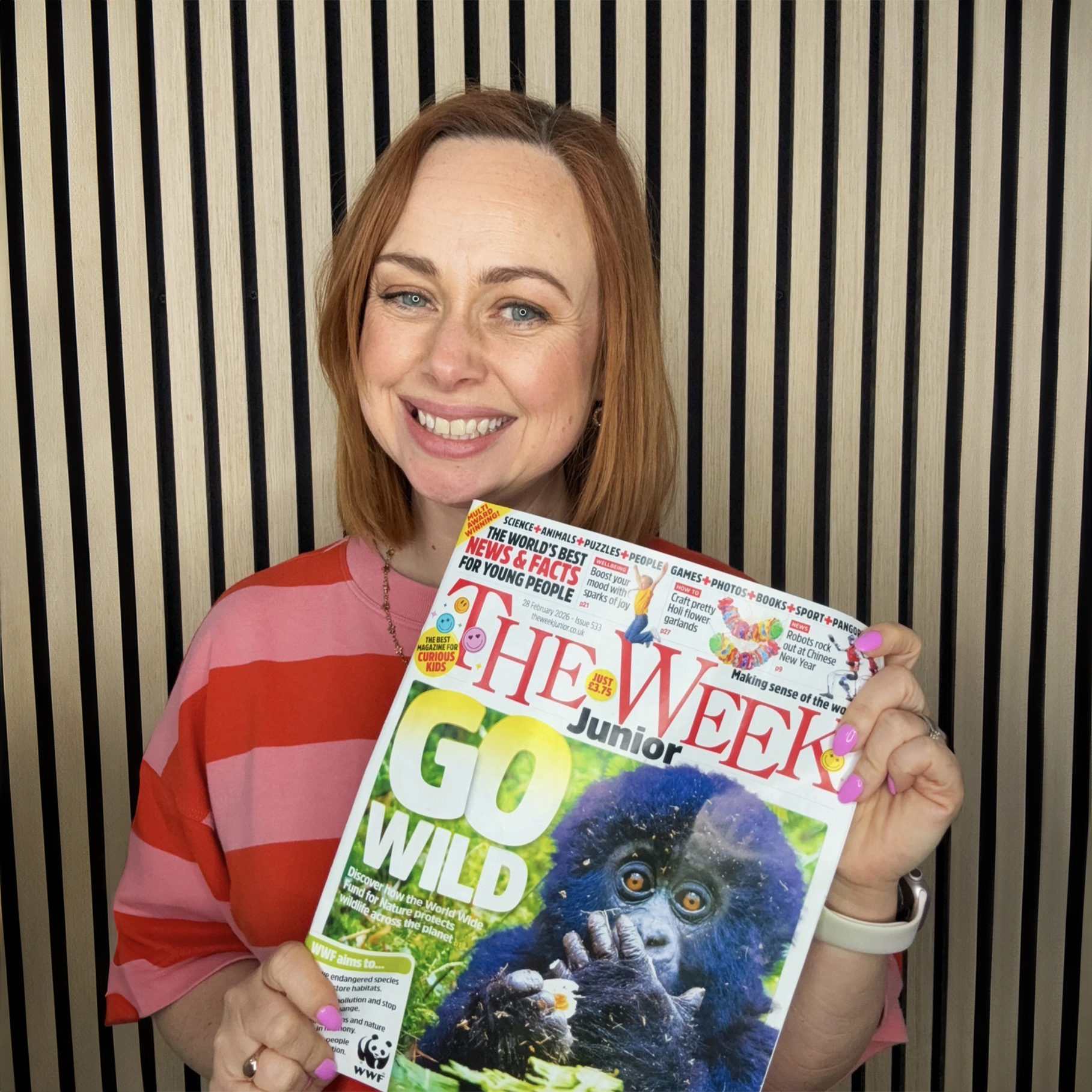 Kelly Taylor with The Week Junior