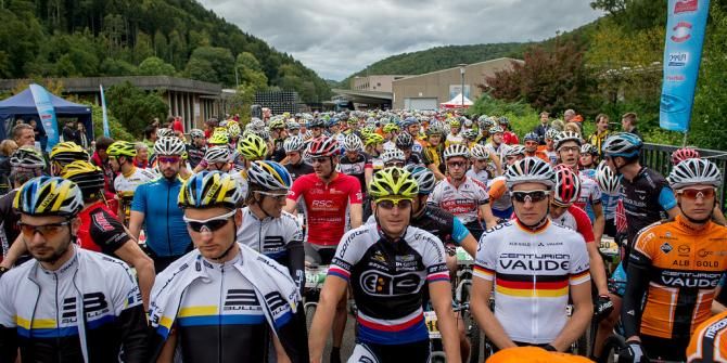 The start of stage 1 of the Trans Zollernalb
