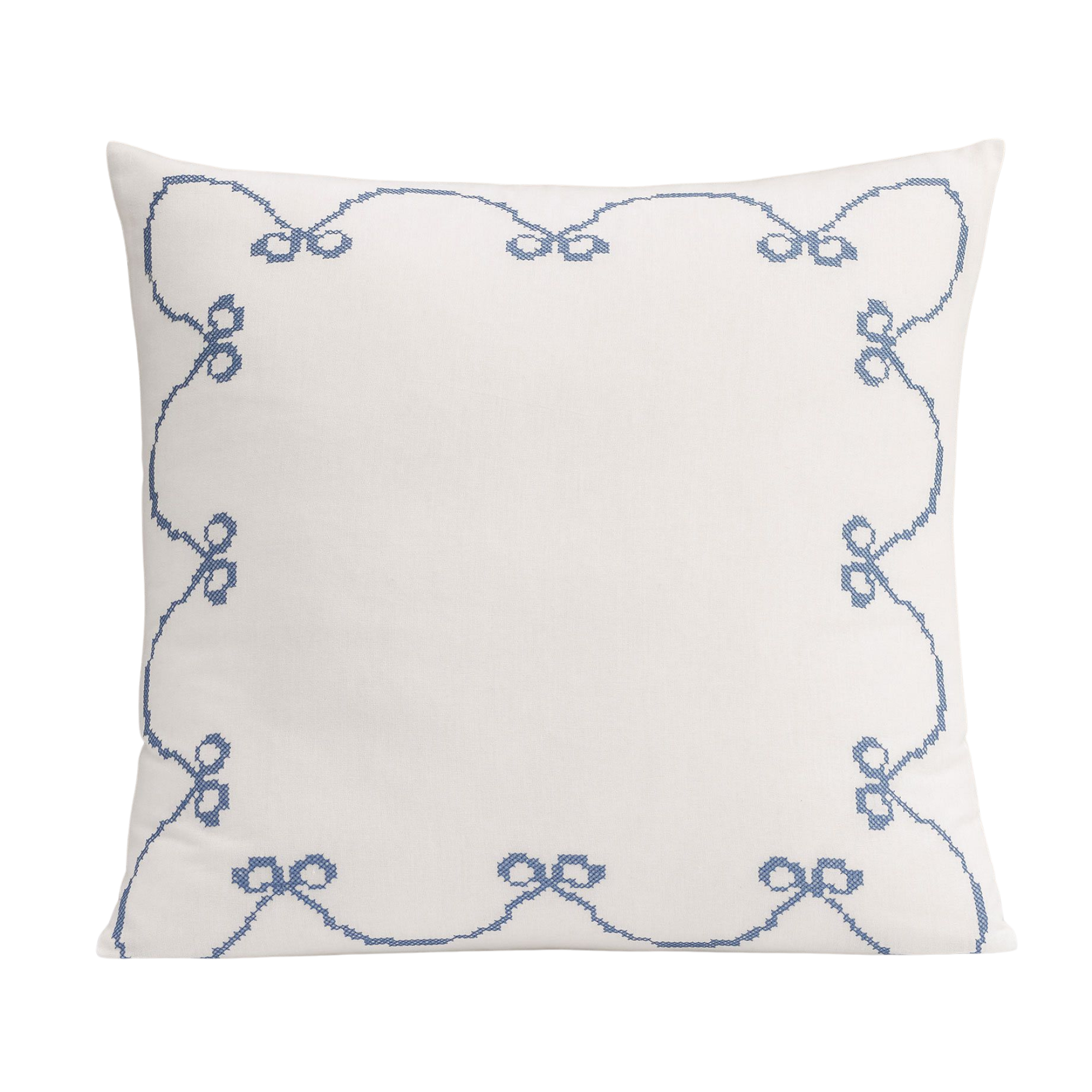 throw pillow with bow detailing