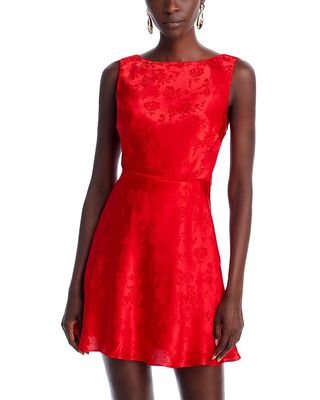 Silk Jacquard Mini Dress - 100% Exclusive