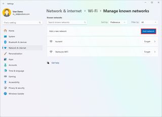 Windows 11 add network option