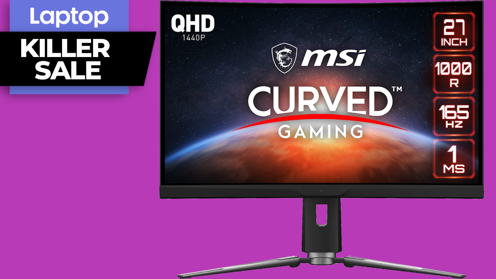 Save $180 MSI MPG ARTYMIS 273CQR, 27 Curved Gaming Monitor
