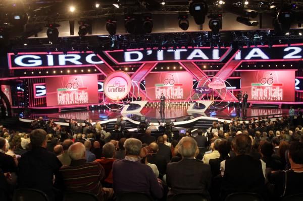 The Giro d'Italia race presentation.