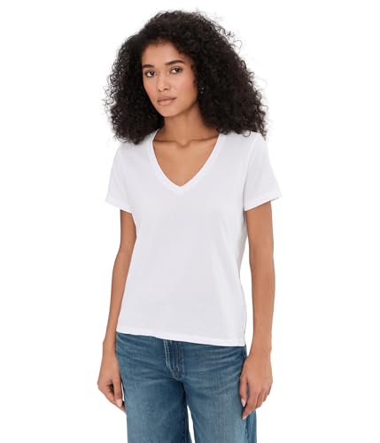 Madewell Women's Northside V-Neck Tee, White, Medium