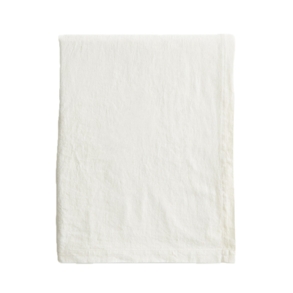 White linen tablecloth