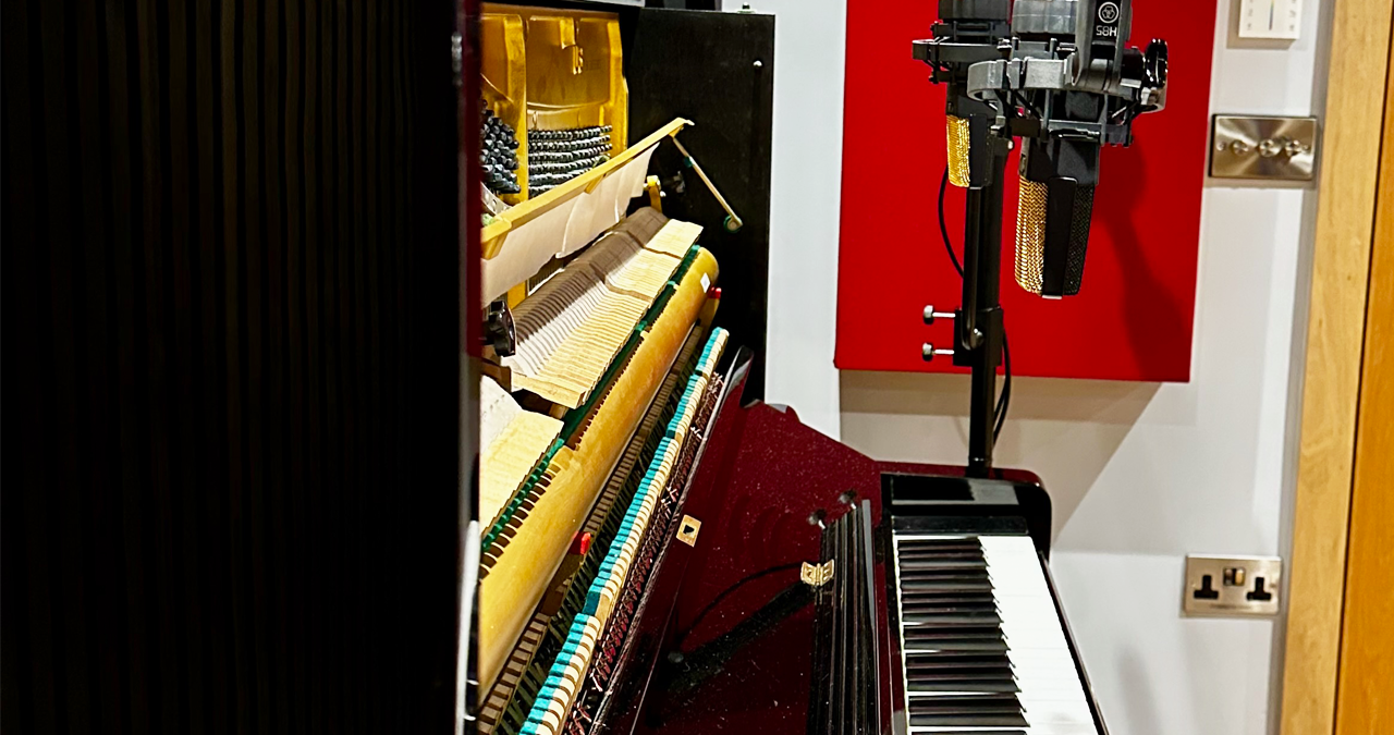 Microphone and piano