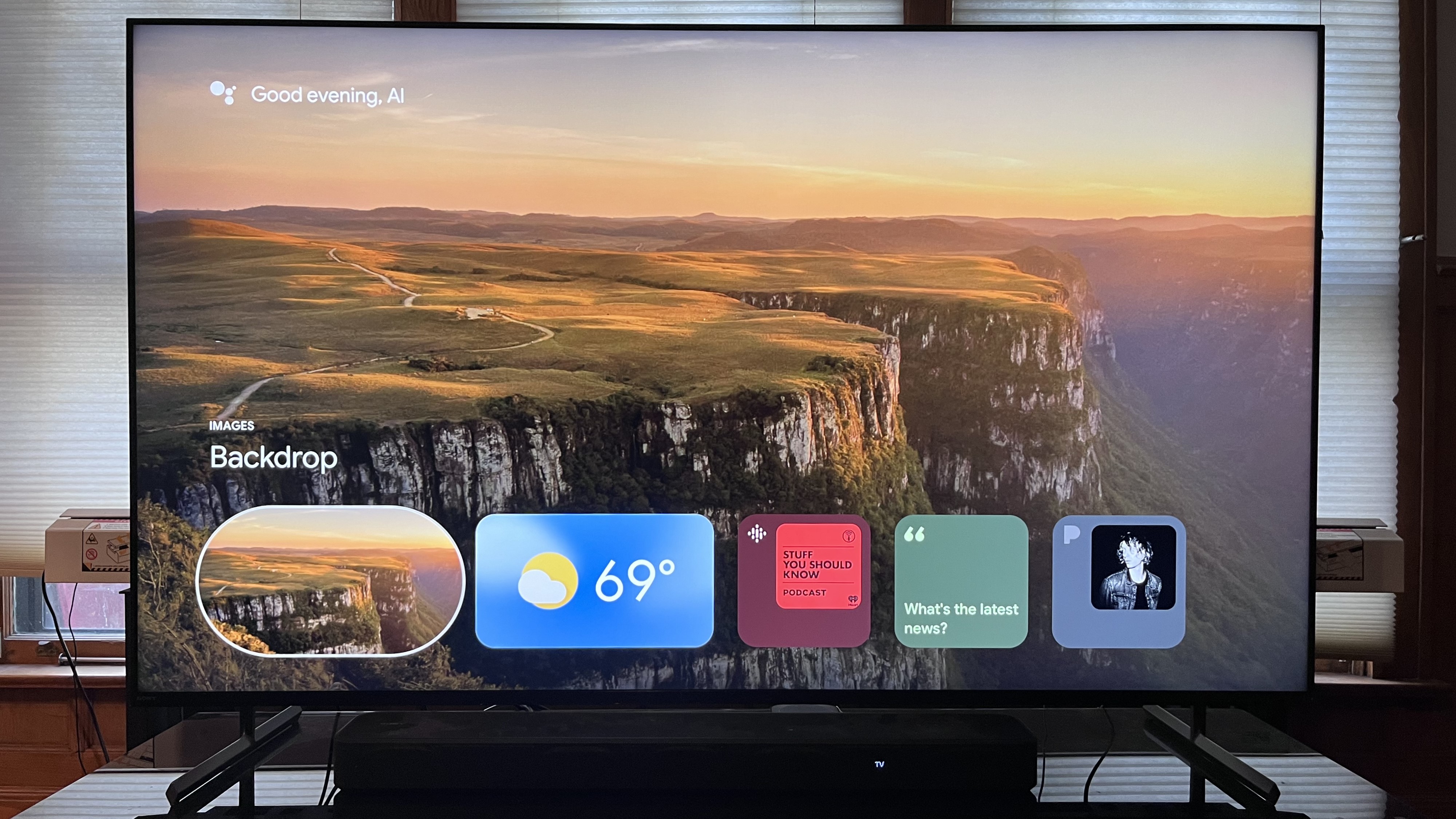 Sony X90L TV in Google TV ambient mode