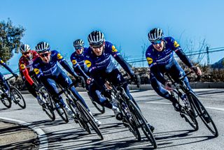 Sam Bennett trains with his Deceuninck-QuickStep teammates