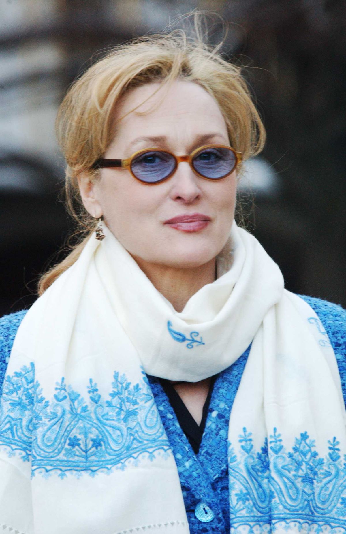 Meryl Streep on set for the documentary film New York and the Movies in 2002
