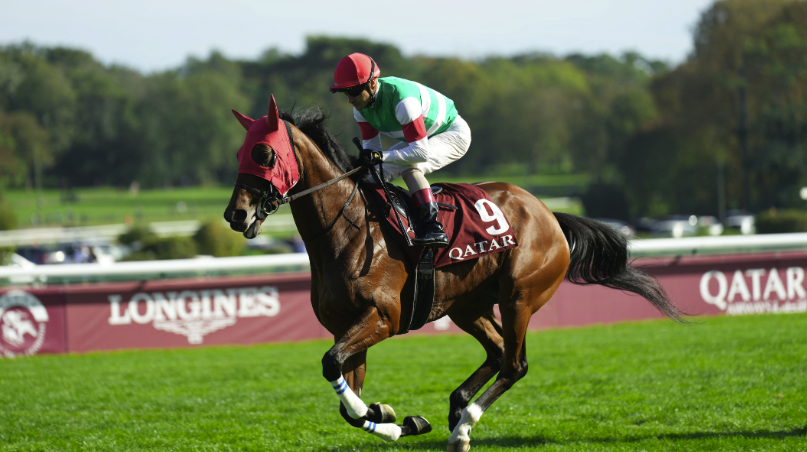 French jockey Christophe Lemaire competes ahead of the 2024 Qatar Prix de l&#039;Arc de Triomphe horse race in Paris