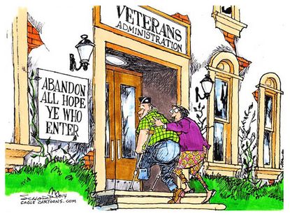 Political cartoon Veterans Affairs