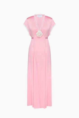 The Genus Rosa Satin Dress in Pink