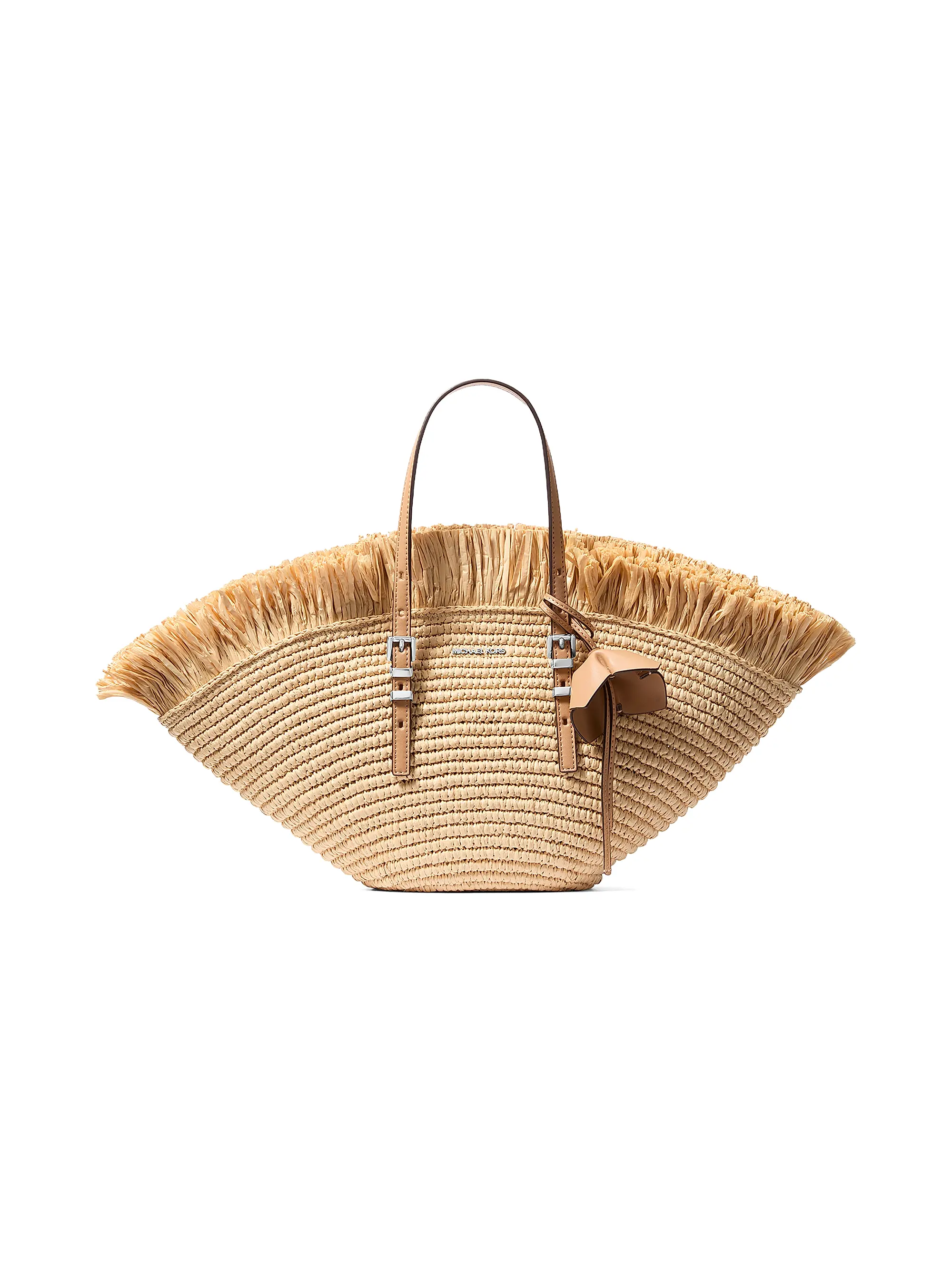Small Fan Raffia Tote Bag