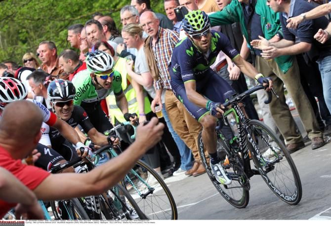 Alejandro Valverde (Movistar) timed his run perfectly