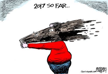 Political cartoon U.S. 2017 news