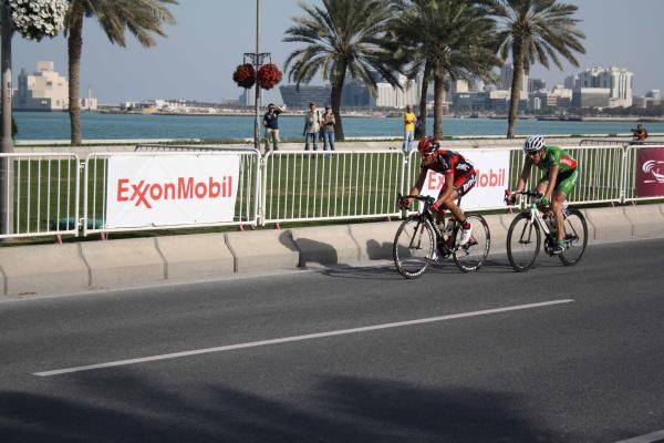 Greg Avermaet (BMC) and Gediminas Bagdonas (An Post-Sean Kelly) were still clear when the race reached Doha.