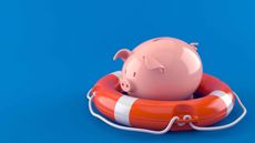 piggy bank in life preserver